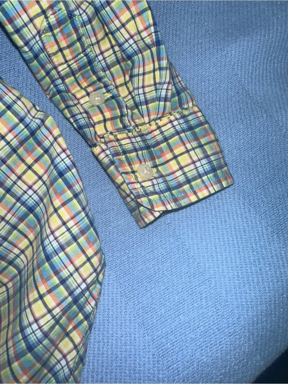 Ralph Lauren Boys' Yellow Plaid Button-Down Shirt size 4/4t